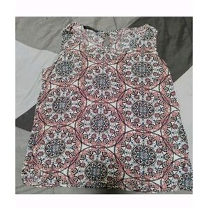 Only Pink and Blue Patterned Blouse